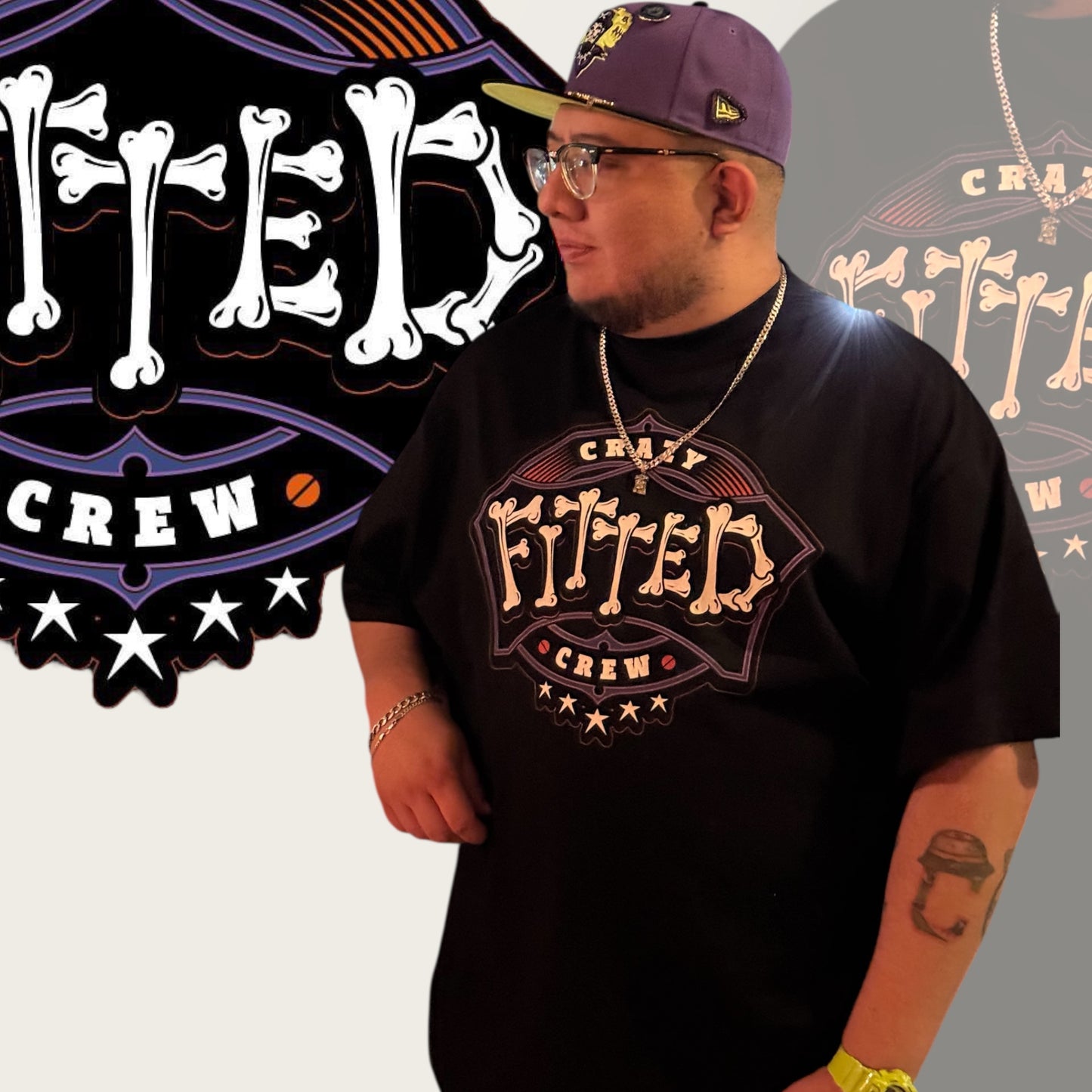 Playera Crazy Fitted Crew Bones