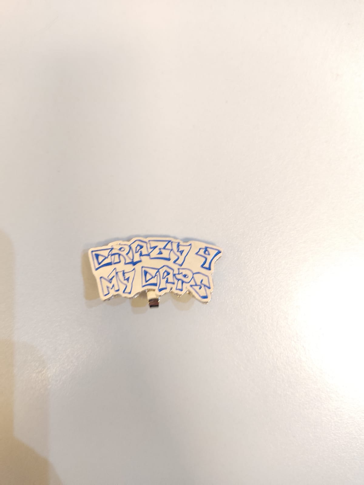 Visor Clip Graffiti Script Blue