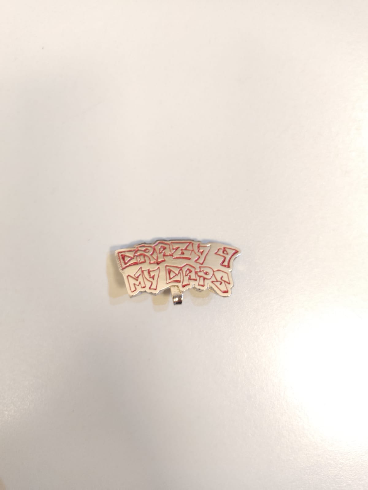 Visor Clip Graffiti Script Red