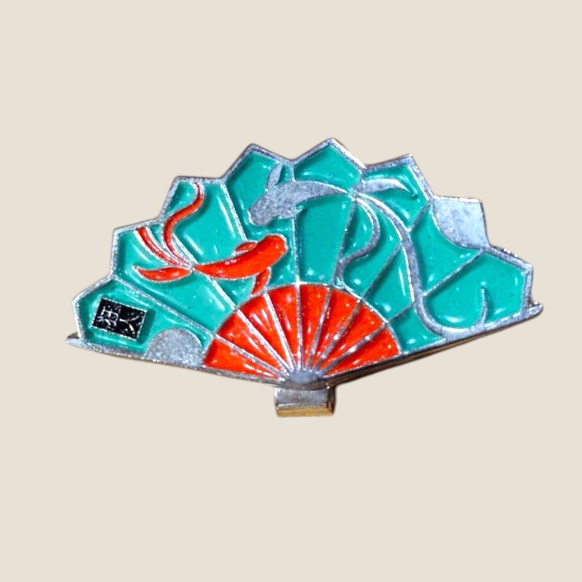 Visor Clip Abanico Peces Koi Verde